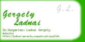 gergely ladnai business card